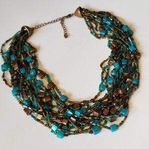 Glass and Plastic Choker Necklace